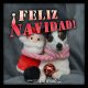 Perro con Santa, ¡Feliz Navidad!
