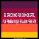No ha sido un error conocerte