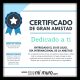 Certificado para el Día de la Amistad