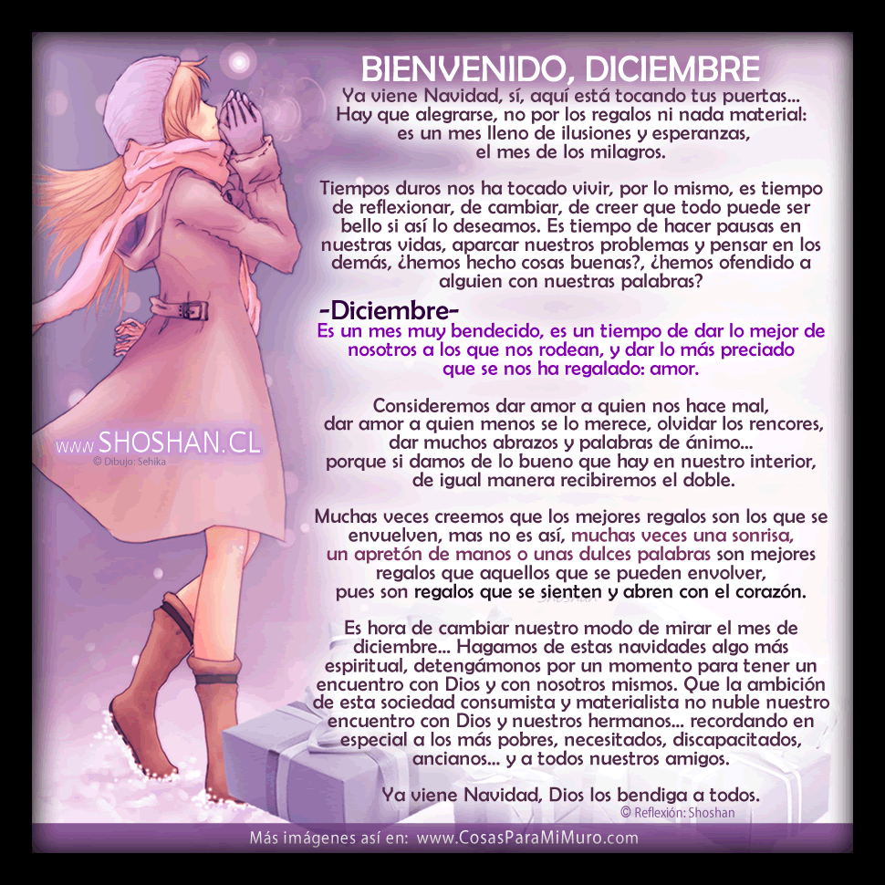 Bienvenido Diciembre, ya viene la Navidad - Cosas para mi muro Bienvenido Diciembre, ya viene la Navidad - Cosas para mi muro