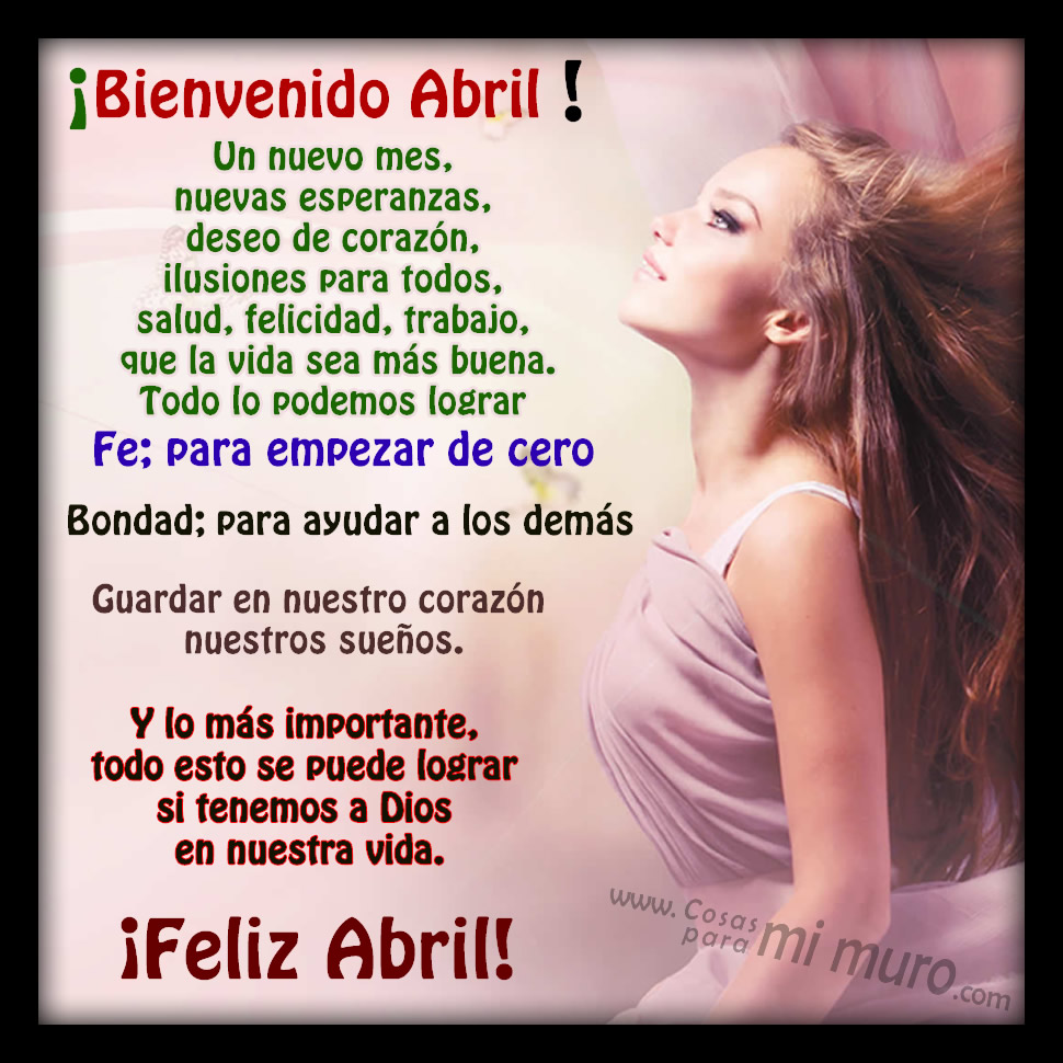Imagen para el comienzo de abril - Cosas para mi muro