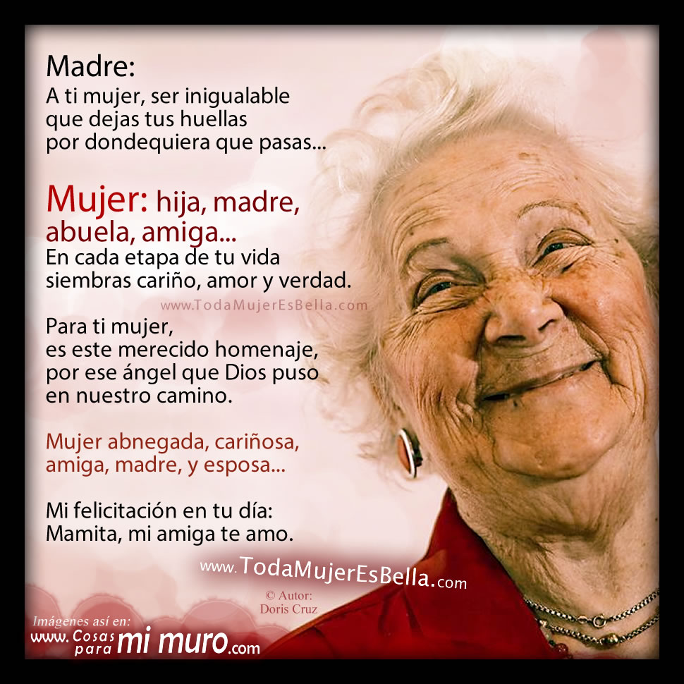 A mi madre: ¡Feliz día de la mujer! - Cosas para mi muro A mi madre: ¡Feliz día de la mujer! - Cosas para mi muro