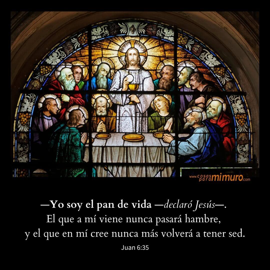 Juan 6:35 —Yo soy el pan de vida —declaró Jesús—