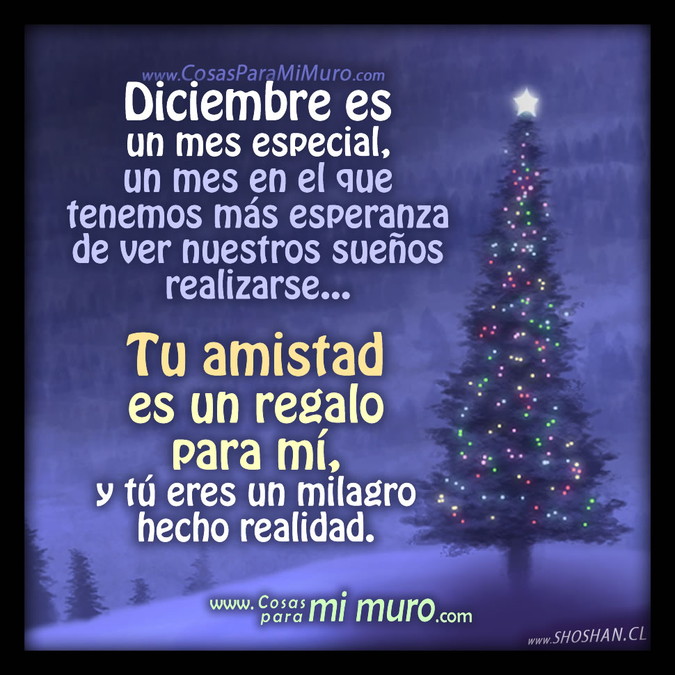 Diciembre y amistad especial