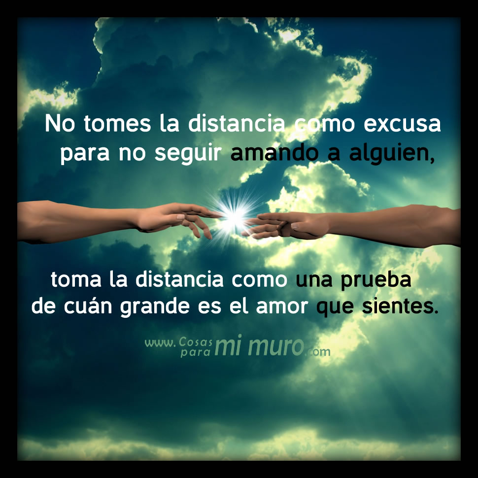 No tomes la distancia ...