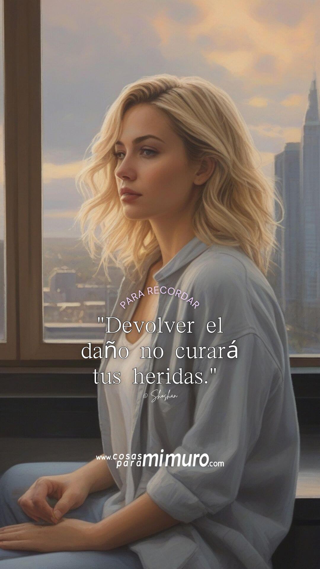 Devolver el daño no curará tus heridas