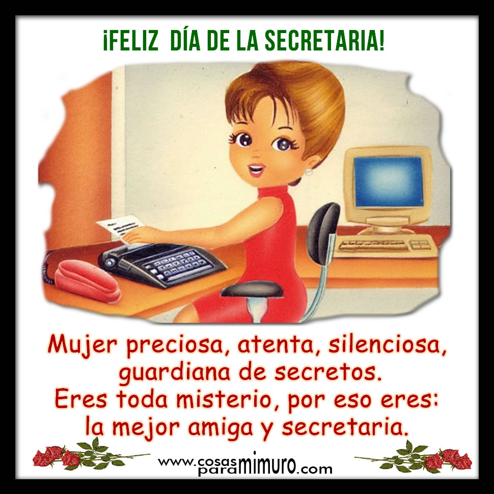 ¡Feliz Día de la Secretaria! Cosas para mi muro