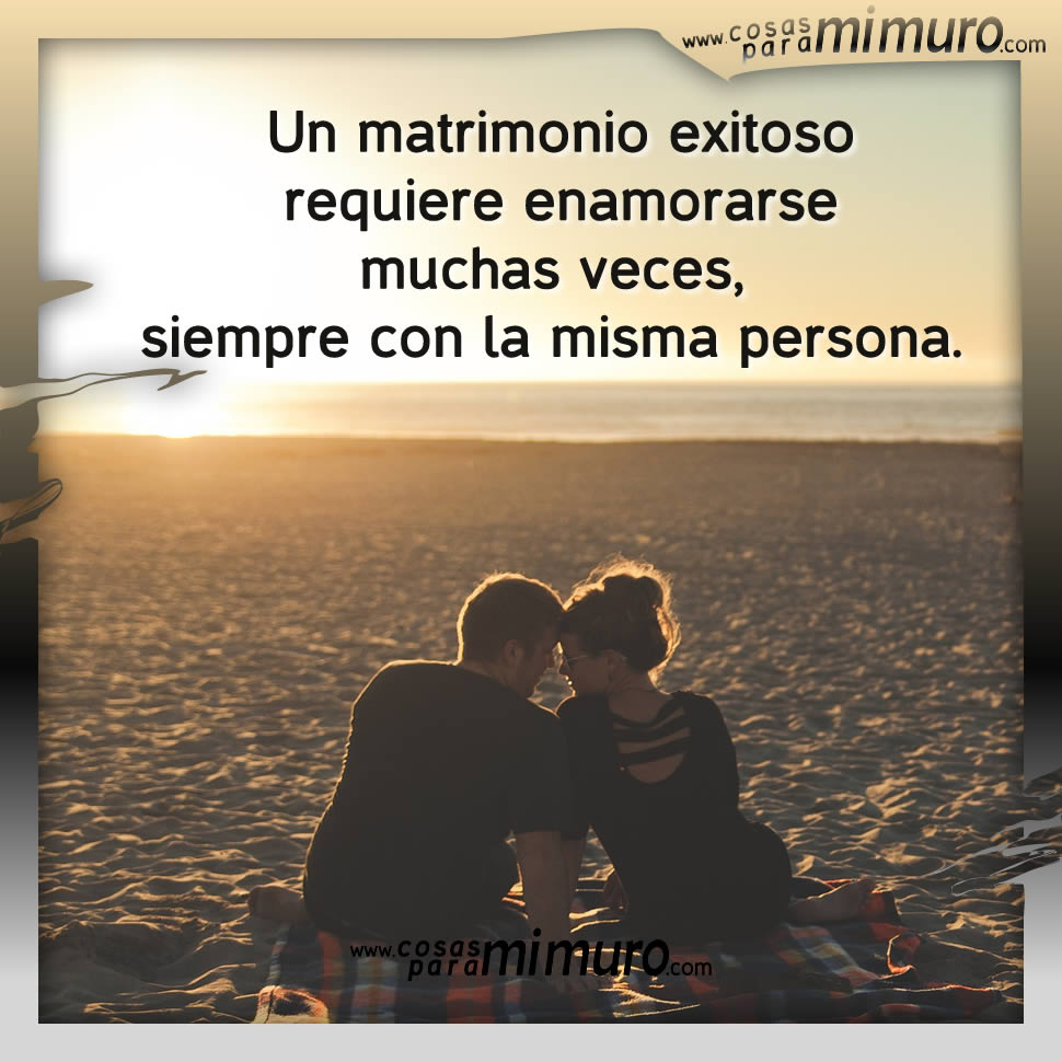 Un matrimonio exitoso...