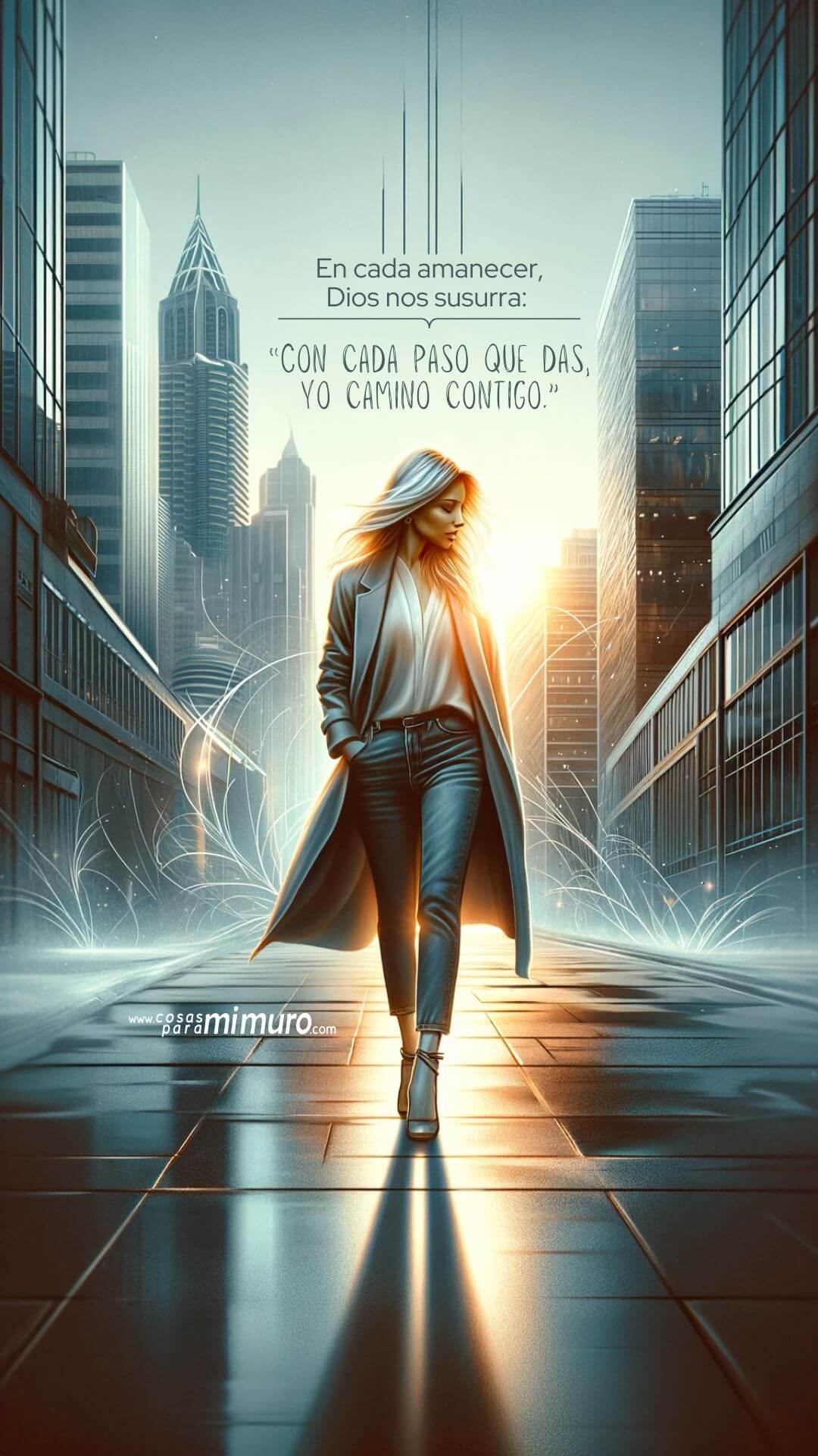 En cada amanecer, Dios nos susurra: "Con cada paso que das, Yo camino contigo."