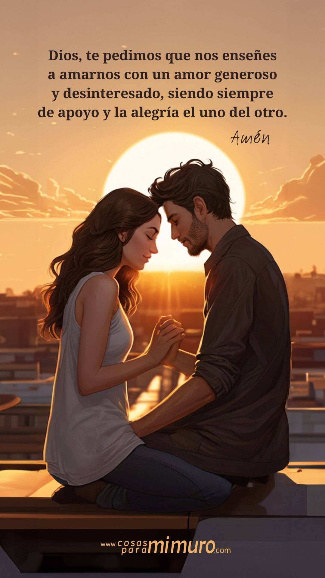Oración de pareja pidiendo a Dios que nos bendiga en este amor