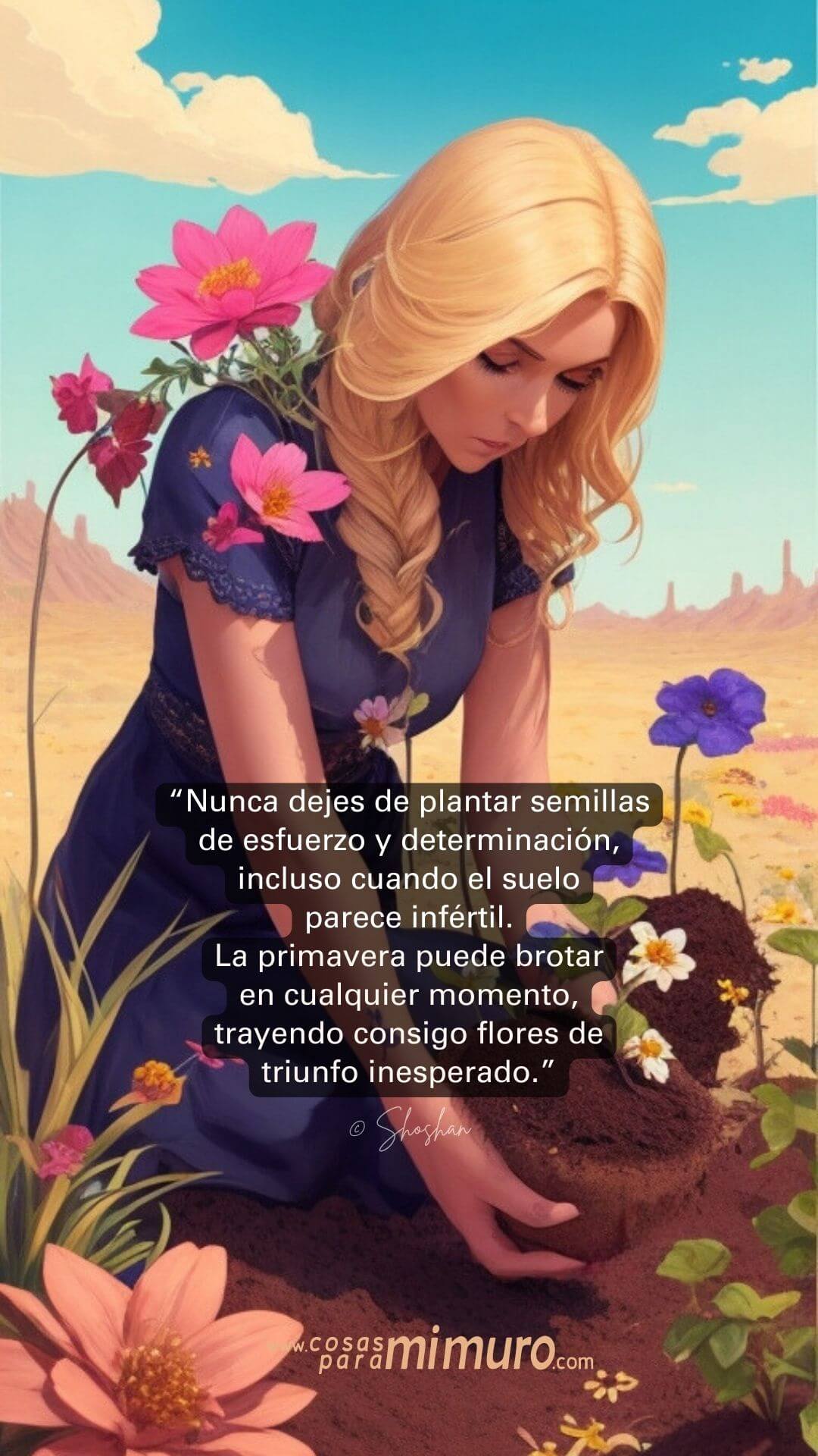 Nunca dejes de plantar semillas de esfuerzo y determinación