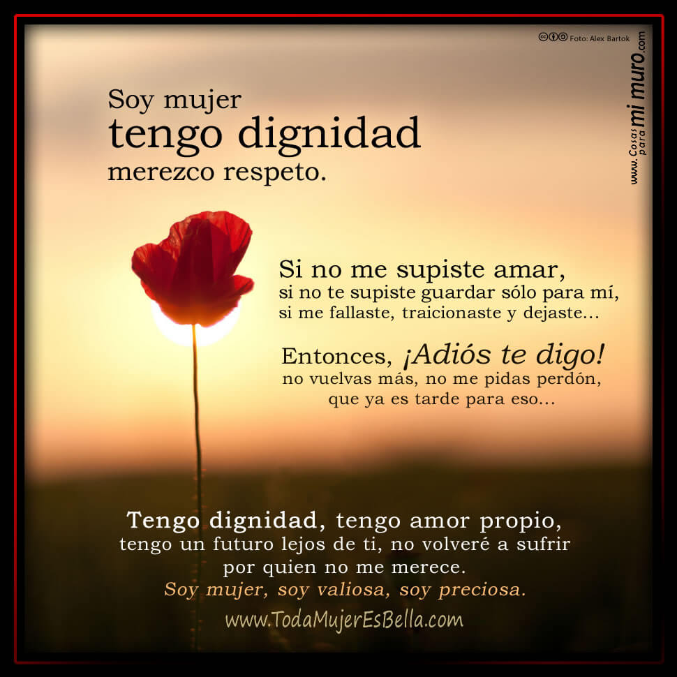 Soy mujer, tengo dignidad - Cosas para mi muro Soy mujer, tengo dignidad - Cosas para mi muro